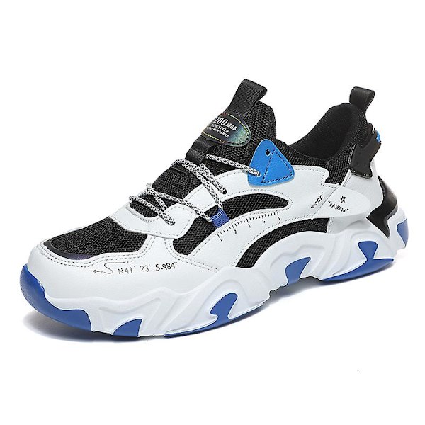 Basketskor för män Andas Sneakers Löparskor 3A6636 BlackBlue 40