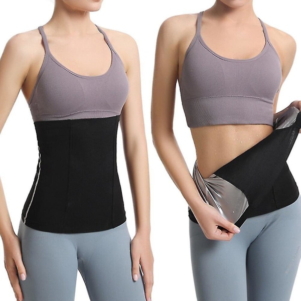 Kvinnor Magreducerare Bastu Body Shaper Fitness Svetttrimmer Waist Trainer Magbantning Shapewear Waist trainer Korsett,silver XL