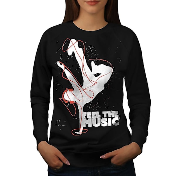 House Feel Dj Dance Women Blacksweatshirt XXL