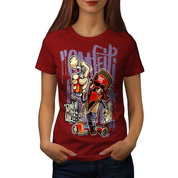 Graffiti Crime Mode Women Redt-shirt S