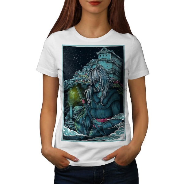 Katana Girl Japan Whitet-shirt för kvinnor L