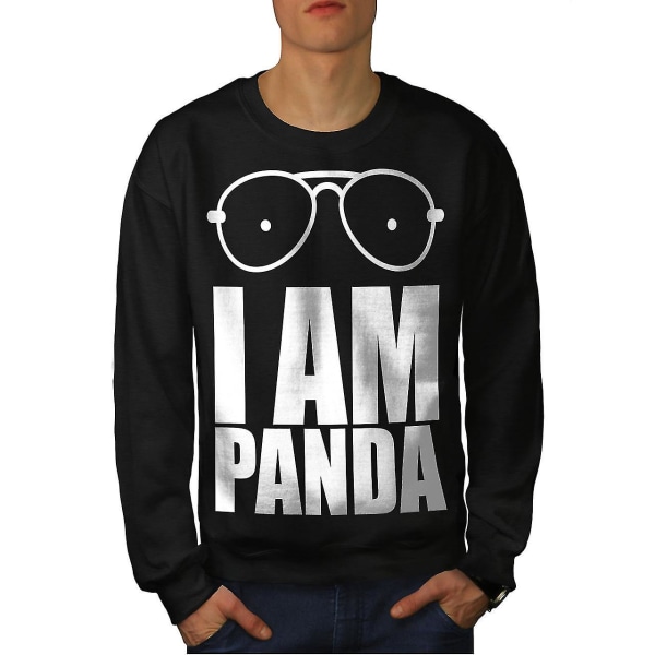 Panda Saying Funy Men Blacksweatshirt L