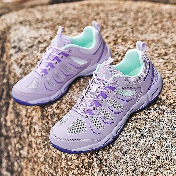 Dam vandringsskor Trailrunning Skor Halksäkra Fitness Promenad Jogging Sneakers 3C2025 Purple 42