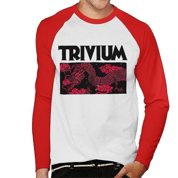 Trivium Red Dragon Baseball långärmad t-shirt för män Medium
