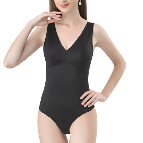 Dampärmar Shapers Body Shapewear String Sexig Body Slimming Underkläder Waist trainer Body Shaper Modelleringsrem Korsett, svart XXL 75 to 82KG