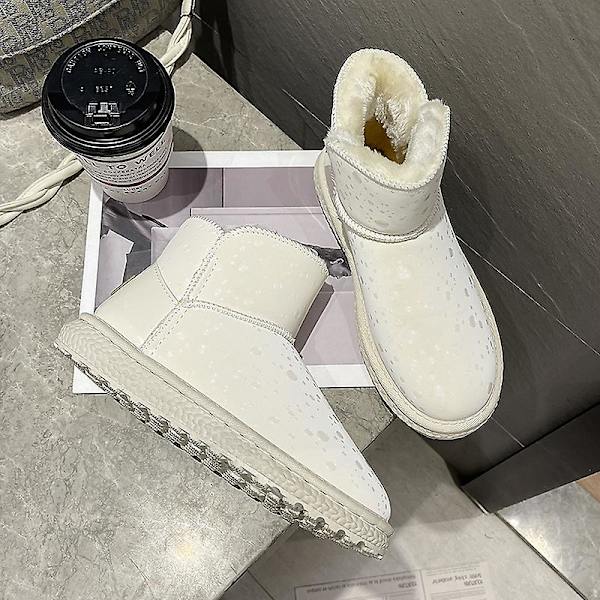 Dam Vinterstövlar Snow Boot Plysch Varma Skor Vattentät Boot Yjy-5 Beige 39
