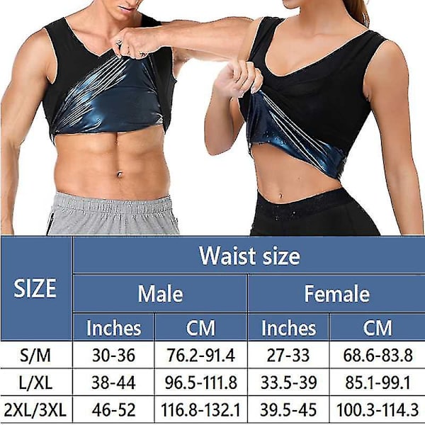 Lequeen Herr Neopren Svett Bastuväst Waist trainer Slimming Body Shapers Väst Shapewear Korsett Gym Underkläder Dam Fat Burn Linne,svettbälte 2XL- to 3XL