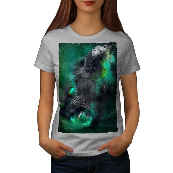 Akvarell Galaxy Dam Grå-skjorta 3XL