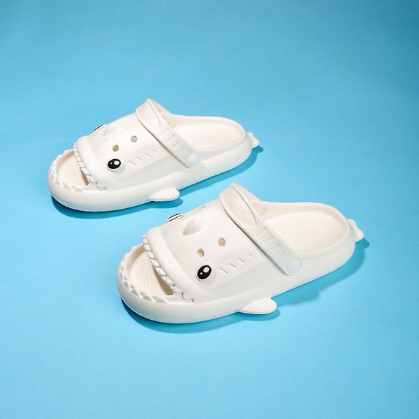 Pojkar Flickor Strandtofflor Hajsandaler Utomhus Halkfria inomhusskor 3Bsy001 White 26-27