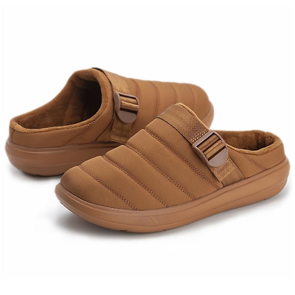 Herr bomullstofflor Varma vinterhalkfria skor Hk999 Brown 44