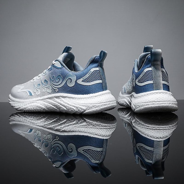 Sneakers för män Löpartennisskor Lättviktsventilerande Sport Athletic 3D2307 Blue 40