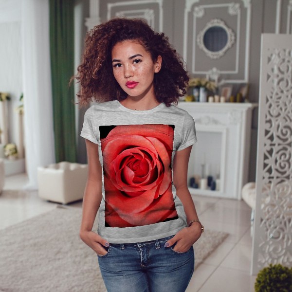 Rose Art Picture Nature T-shirt för kvinnor S