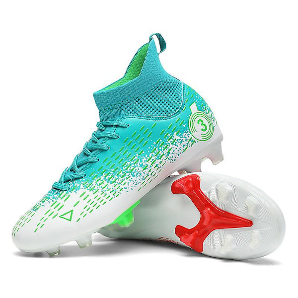 Fotbollsskor för män Halkfria fotbollsskor för herr, Gräs Fotbollssneakers Yj3000 Cyan 41