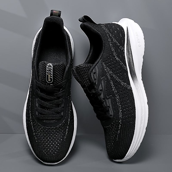 Herrskor Flyknit Sneakers Andas Slip-On löparskor n2205 44