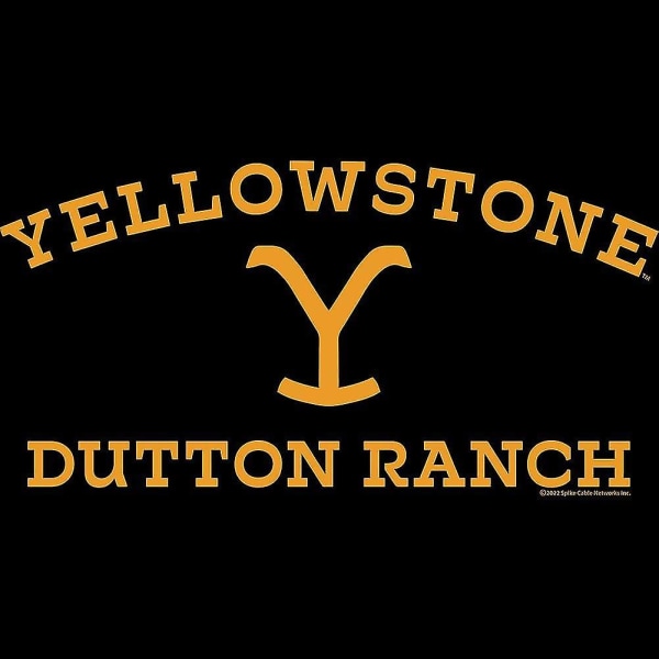 Yellowstone Herr T-shirt logotyp Dutton Ranch Svart Vuxen Kortärmad T-shirt Grafiska T-shirts 3XL