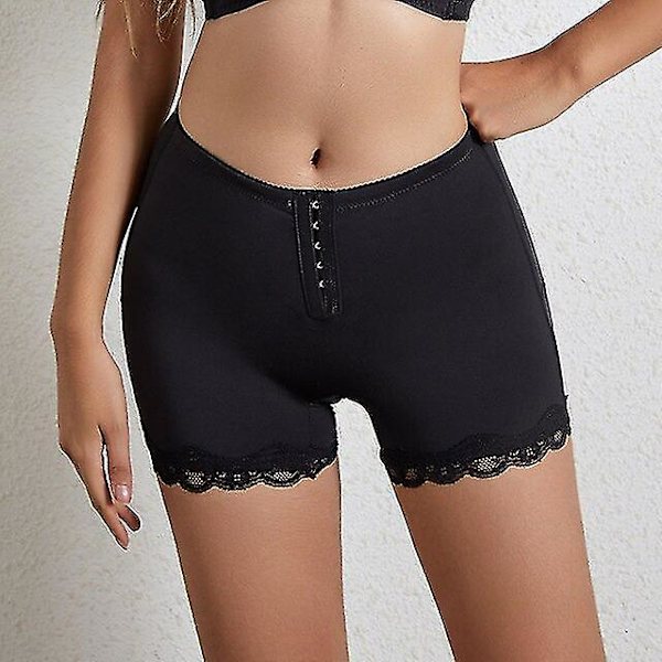 Kvinnor hög midja kontroll trosor Hollow Out Ass Hip Shaper Butts Big Ass Lift Push Up Shapewear Kvinnor Open Hip Slim Briefs,svart 4XL