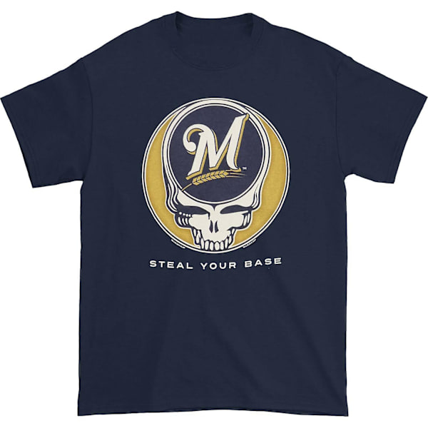 Grateful Dead Steal Your Base Team Färg Milwaukee Brewers T-shirt XXL