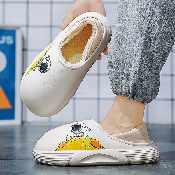 Män Kvinnor Bomulttofflor Modesandaler Utomhus Halkskydd inomhus Yj5751 Beige 39-40