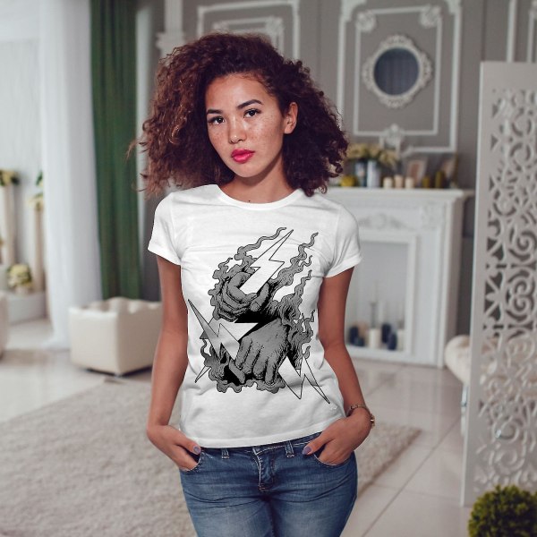 Zeus Skydd Sky Women Whitet-shirt XL