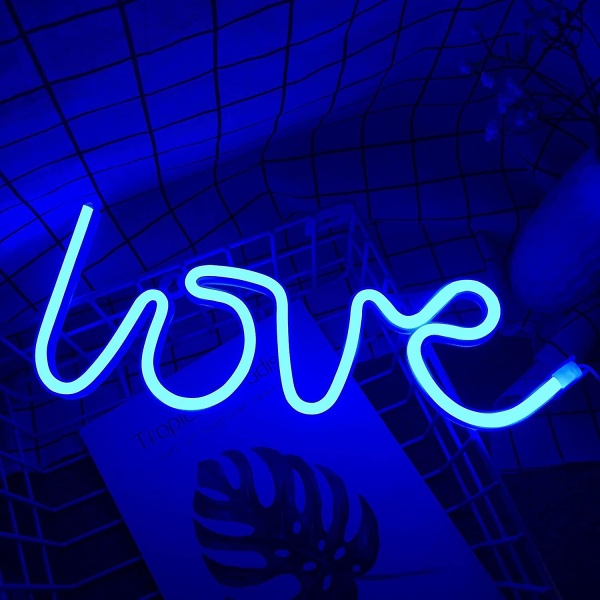 Kärlek Neonskyltar Ljus Led Kärlekskonst Dorm Hemskylt Väggdekor Bordsdekor för alla hjärtans present