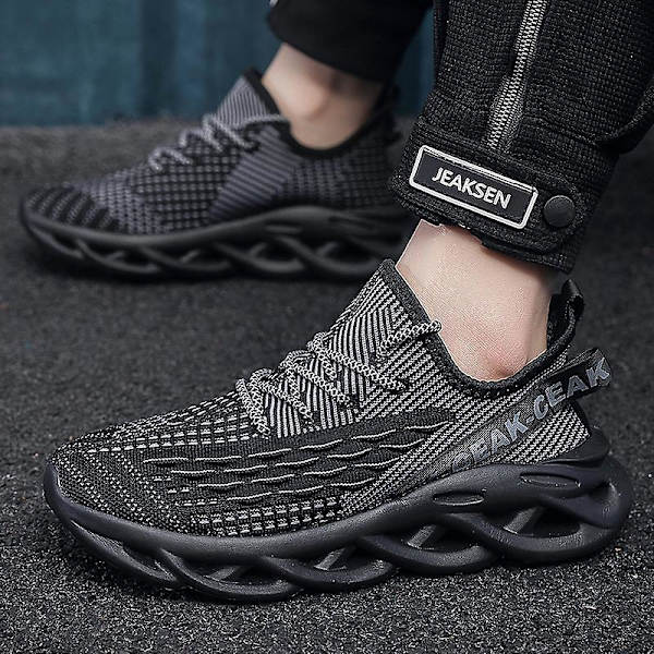 Herr Fly Weaving Sneakers Andas löparskor Mode Sportskor 3Al1023 Black 41