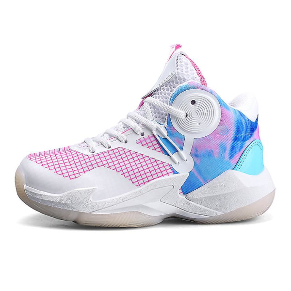 Basketskor för barn Mode Pojkar Flickor Sneakers Andas Sportskor 3331 Pink 33