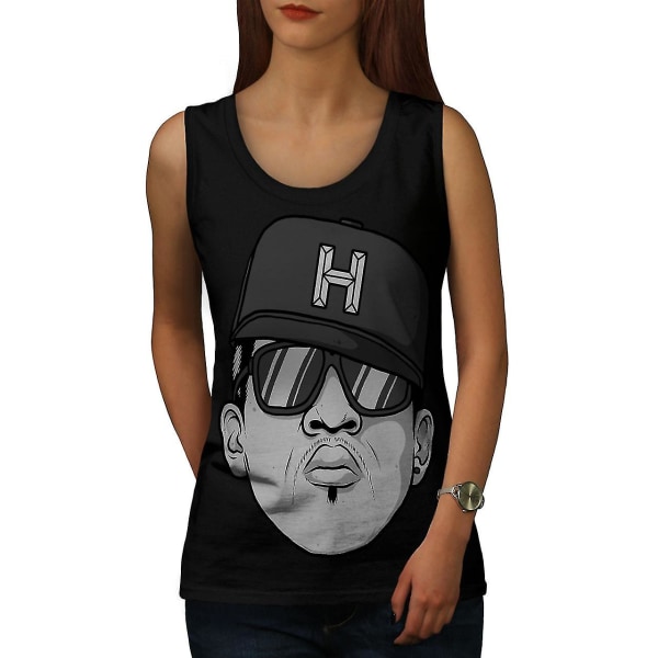 Rapper Gangster Musik Kvinnor Blacktank Top L