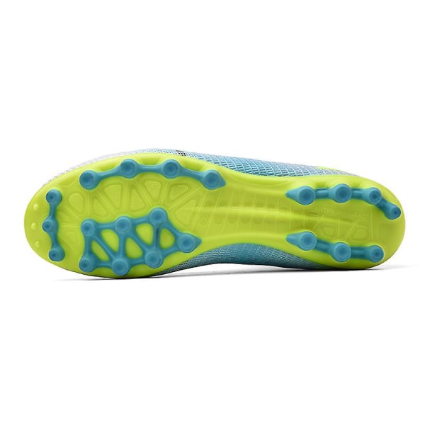 Fotbollsskor för män Höga fotbollsskor för vuxna Grästräning Sport Skor Sneakers 2J8066A Cyan 43
