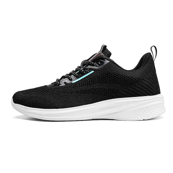 Män och kvinnor Flying Knit Sneakers Andas löparskor Fr1133 BlackWhite 47