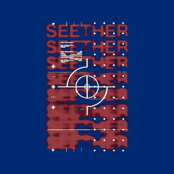 Seether suddig logotyp huvtröja för män