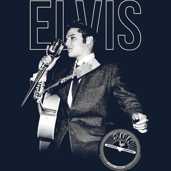 Elvis Sun Records T-shirt Elvis On The Mic Kortärmad T-shirt dam Grafiska T-shirts L