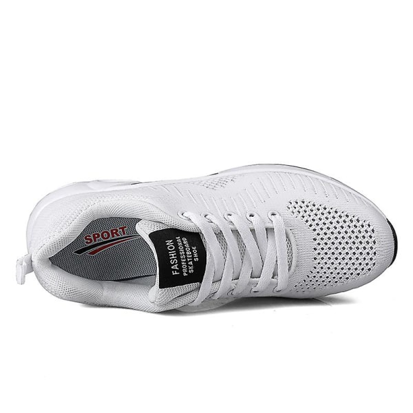Dam Air Sports löparskor Andas Sneakers för kvinnor 1809 White 40