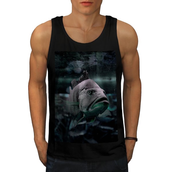 Fisk Ocean Foto Djur Män Blacktank Top S