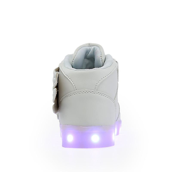 Barnskor Pojkar Led Light Up Skor Pojkar Flickor Sportlöparskor 2L1188 White 34