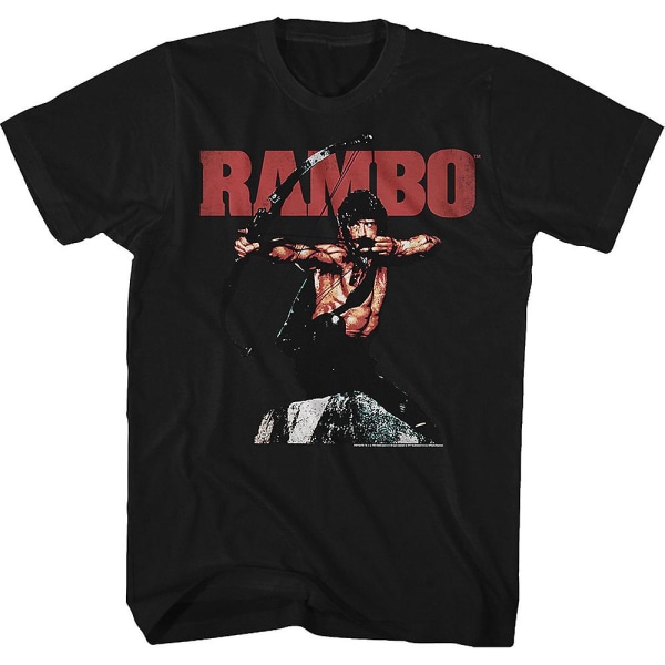Svart båge och pil Rambo skjorta L
