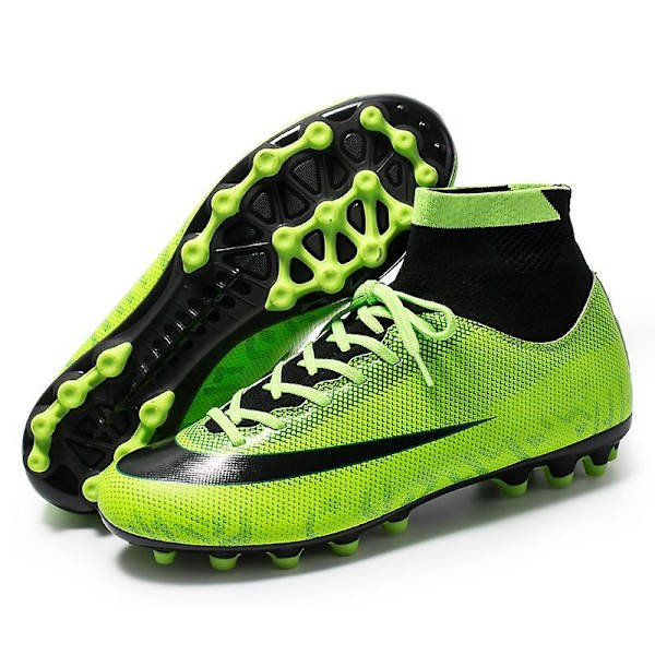 Fotbollsskor för män Spikes Fotbollsskor för ungdomar Ankelstövlar Athletic Sneaker 3C32736G Green 38