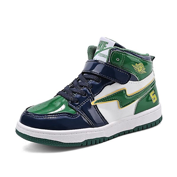 Barn Sneakers Andas Pojkar Flickor Skateboard Skor Löparskor 8136 Green 29