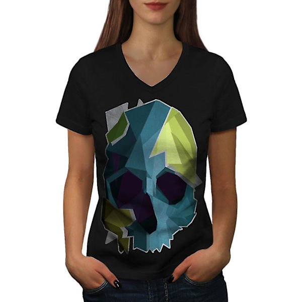 Geometrisk T-shirt för död för kvinnor L