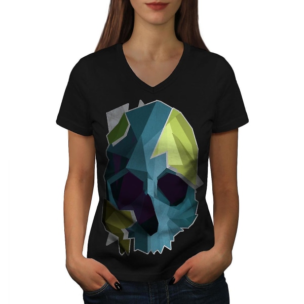 Geometrisk T-shirt för död för kvinnor M