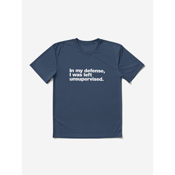 Till mitt försvar lämnades jag utan uppsikt. Aktiv T-shirt Navy L_Front