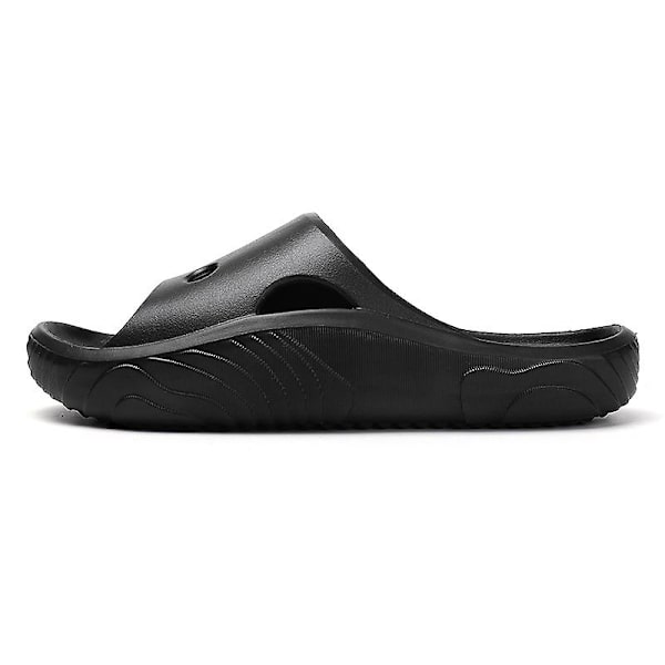 Strandtofflor för män Modesandaler Utomhus Halkfria inomhusskor 3Bs2196 Black 40-41