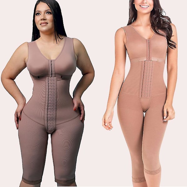 Lequeen Postpartum Full Body Shaper Avtagbar bh med snäppstängning Shapewear Post Fettsugning Fajas Colombianas