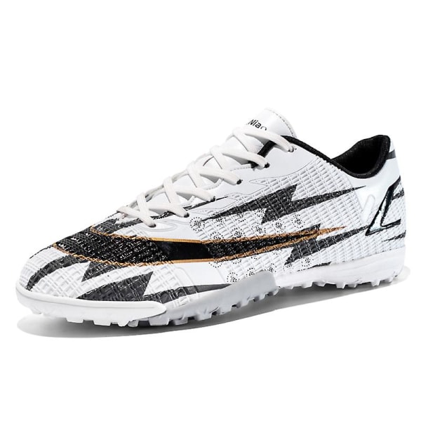 Fotbollsskor för herr, halkfria fotbollsskor, Gräs Fotbollssneakers X916A WhiteGray 43