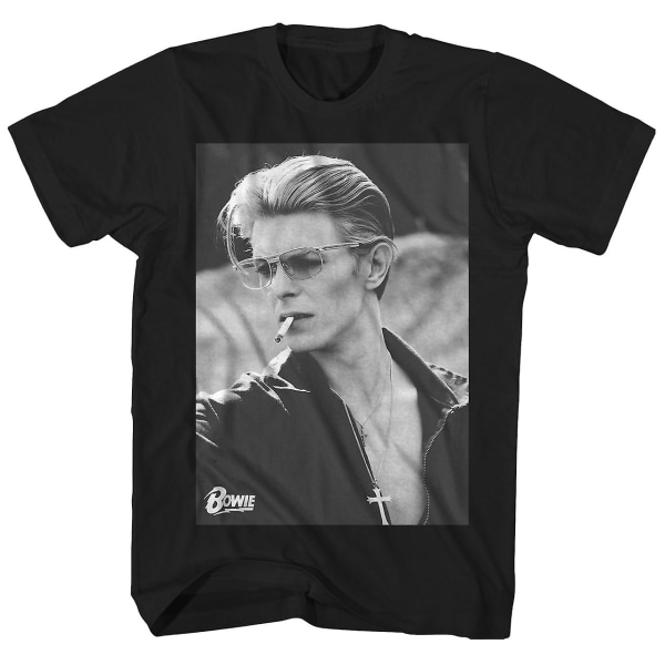 David Bowie T-tröja Rökning porträtt David Bowie T-tröja Black XXXL