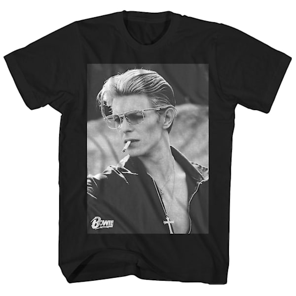 David Bowie T-tröja Rökning porträtt David Bowie T-tröja M