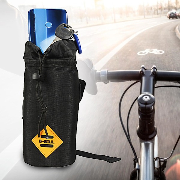 Cykelflaskväska Universal Multifunktionell Polyester Bike Front Styre Vattenflaska för utomhusbruk L