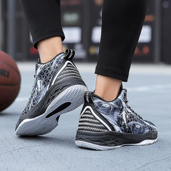 Basketskor för män Mode Halkfria sneakers Sportskor som andas Yj8501 Black 40