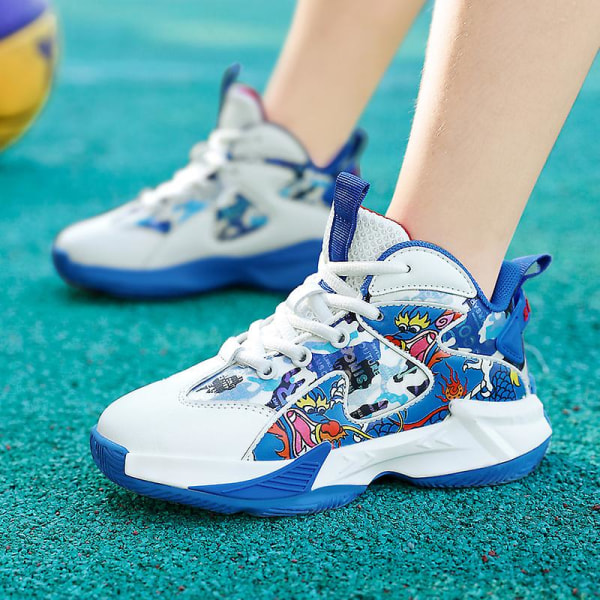 Barn Sneakers Andas löparskor Pojkar Flickor Mode Sportskor Xf111 Blue 37