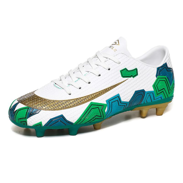 Fotbollsskor för män Aldult Fotbollsskor Grästräning Sport Skor Sneakers 3B2099A WhiteGreen 34