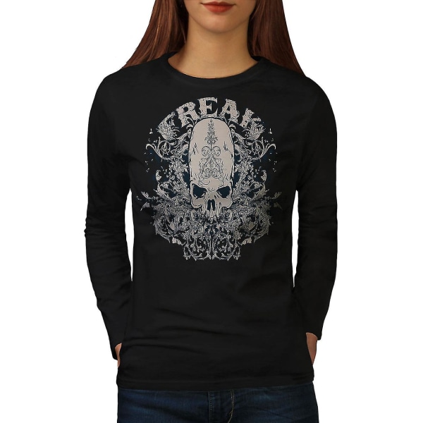 Freak Death Art Skull Kvinnor Långärmad T-shirt L